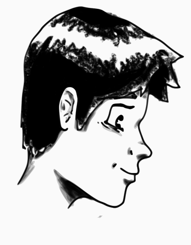 Image vectorielle de garÃ§on profil portrait