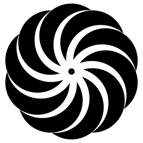 Decagono a forma di cerchi