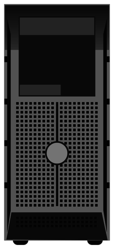 Illustration vectorielle serveur format tour PowerEdge T300