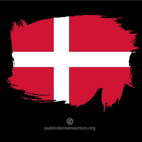 MÃ¥lade flagga Danmark
