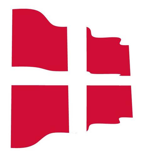 BÃ¸lgete flagg Danmark