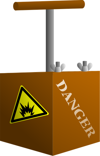 Vektorbild av brun detonator box