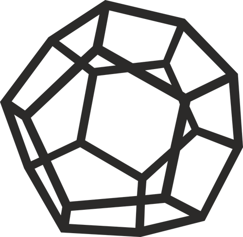 Imagem de vetor do dodecaedro figura geomÃ©trica