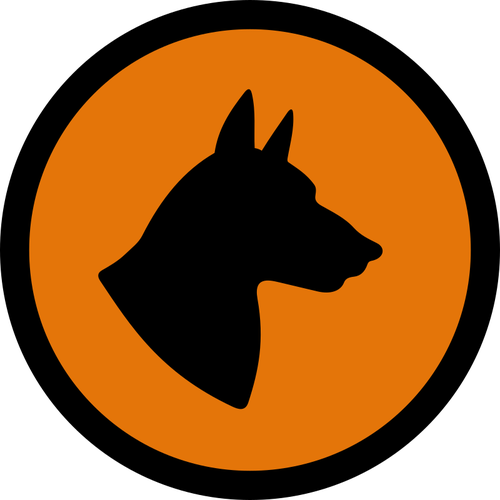 Hond gevaar symbool
