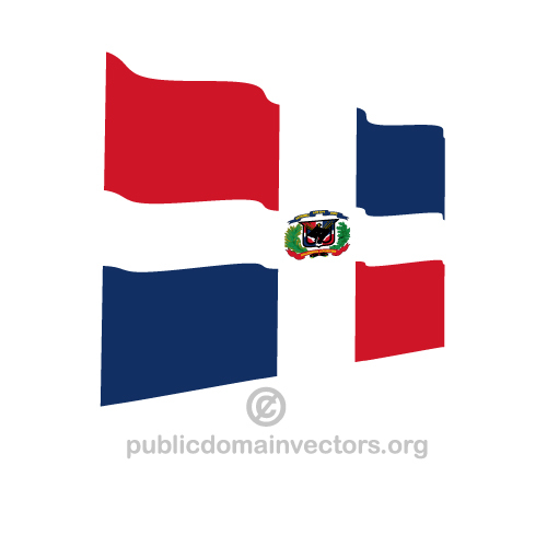VektÃ¶r Dominik Cumhuriyeti bayraÄŸÄ± sallayarak