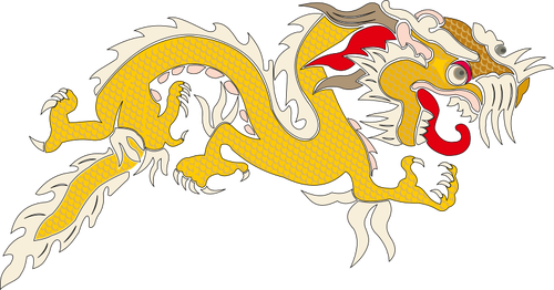 Fargerike dragon