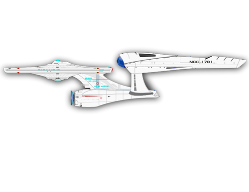 Neue Raumschiff Enterprise-Vektorgrafik