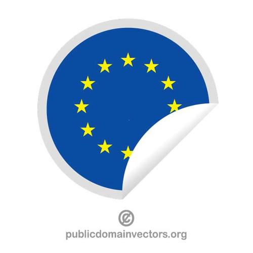 Pegatina con la bandera de UniÃ³n Europea