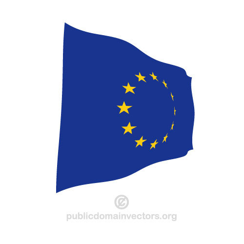 BÃ¸lgete vektor flagg EU