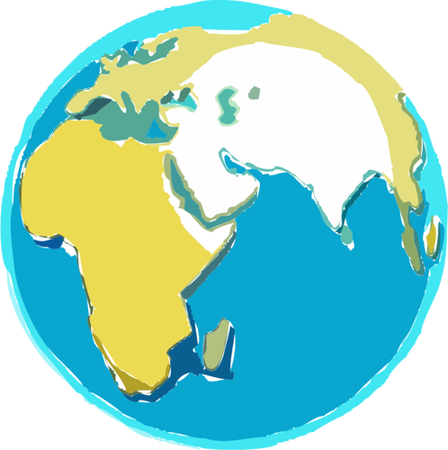 Earth globe schets