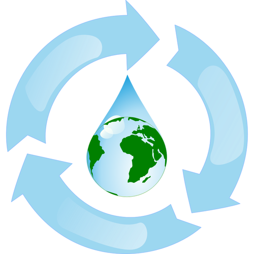VektorovÃ© ilustrace recyklaci vodnÃ­ znamenÃ­