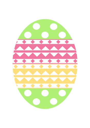 Pastel color Easter egg vector image