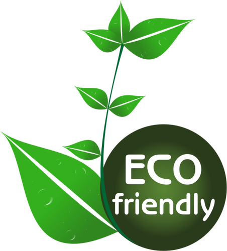 Eco vriendelijke label vector tekening