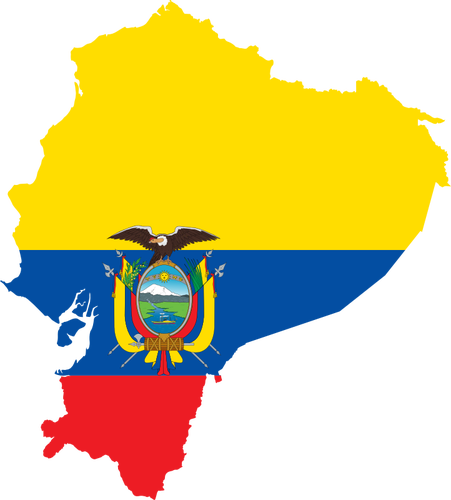 Ecuador vlag kaart