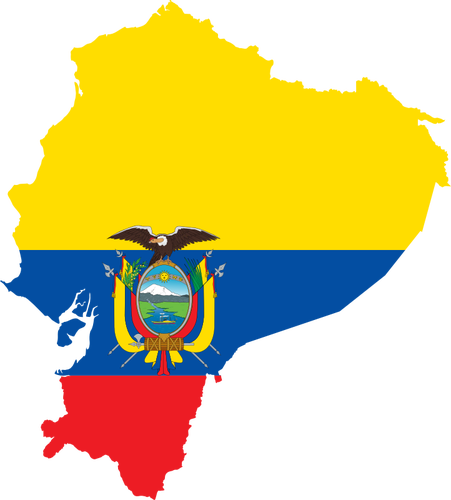 Ecuador vlag kaart