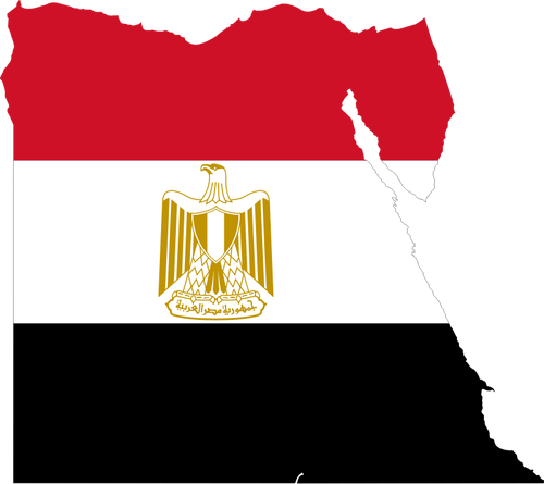 Ã„gypten Flagge und Karte