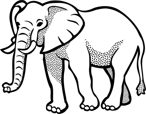 IlustraciÃ³n de vector de elefante manchada