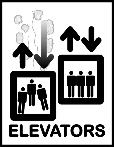 Aufzug-Schild