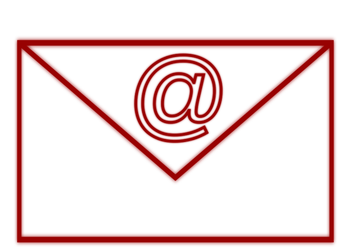 Rode e-mailpictogram