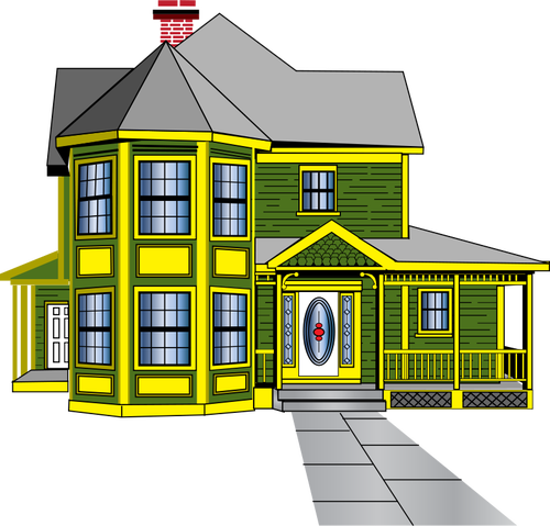 Old Victorian house vector