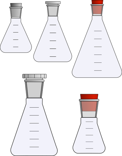 Vase de laborator vector miniaturi