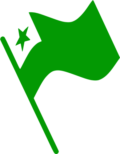 Esperanto bandiera sventolare