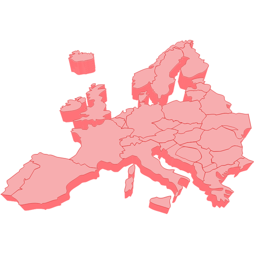 ImÃ¡genes PrediseÃ±adas Vector de mapa en 3D de Europa