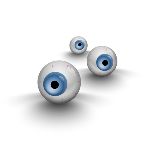 Imagen vectorial de tres ojos
