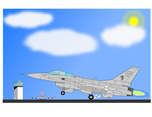 Vektor militer pesawat F-16