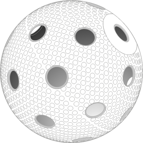 Imagine vectorialÄƒ de floorball mingea