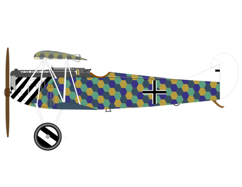 Fokker D VII aviÃ³n vector de la imagen