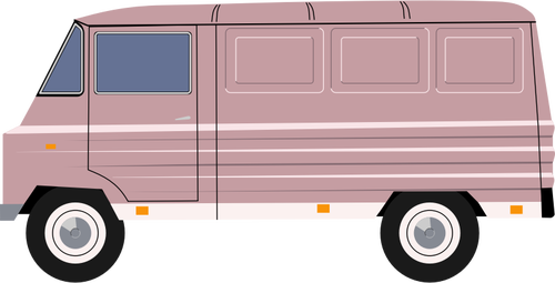 Illustrazione vettoriale del furgone di consegna viola