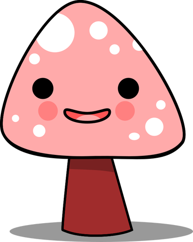 Image vectorielle champignon heureux