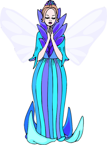 Blue praying fairy