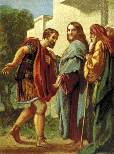 Jesus mit Soldaten