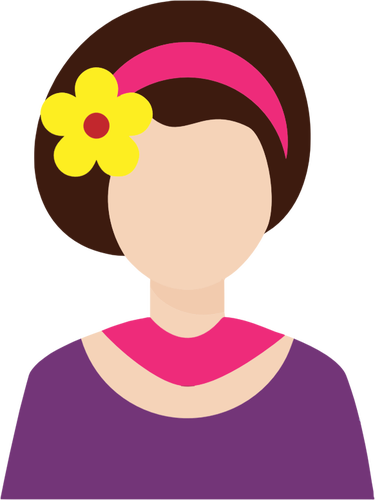 Kvinnliga avatar med hÃ¥rdekoration