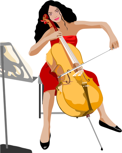 Kvinnliga cello spelare