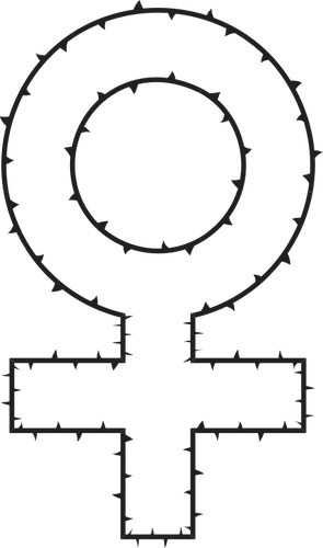 Kobiece Symbol cierniowa