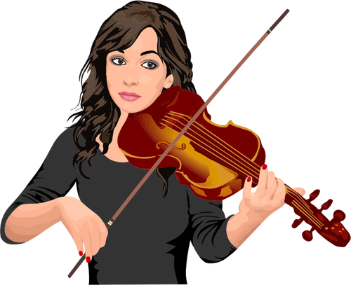 Kvinnliga violinist portrÃ¤tt