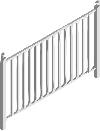 Eenvoudige grijze hek