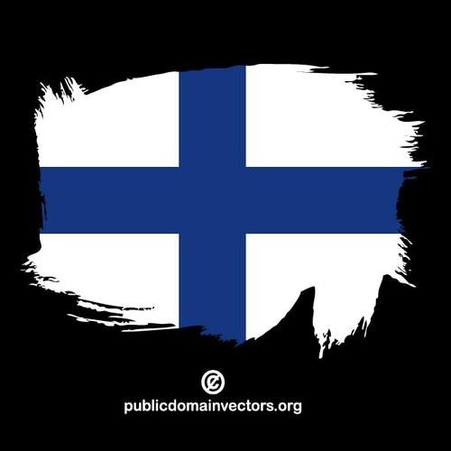 Geschilderde vlag van Finland
