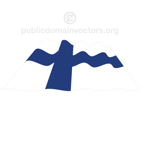 FinskÃ© vlnitÃ© vektor vlajka
