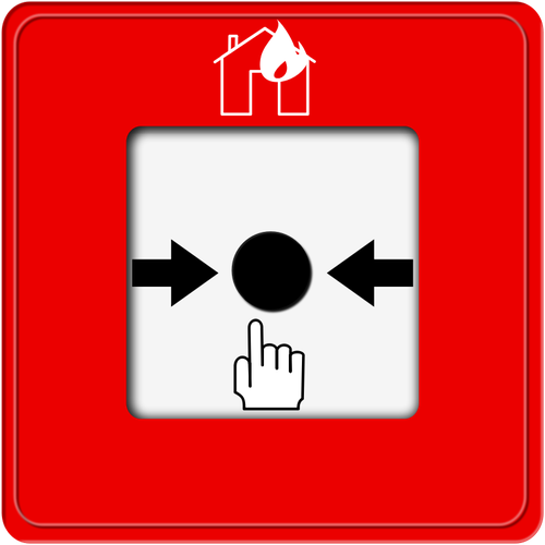 Disegno del pulsante di allarme antincendio