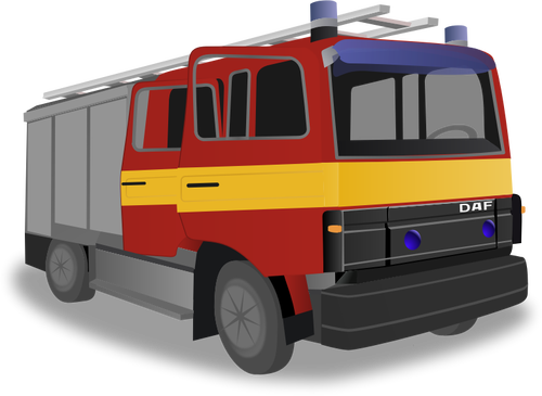 Dibujo vectorial de camiÃ³n de bomberos