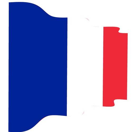 Ondulado bandera de Francia