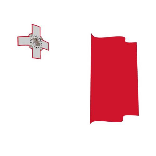 Ondulado bandera de Malta