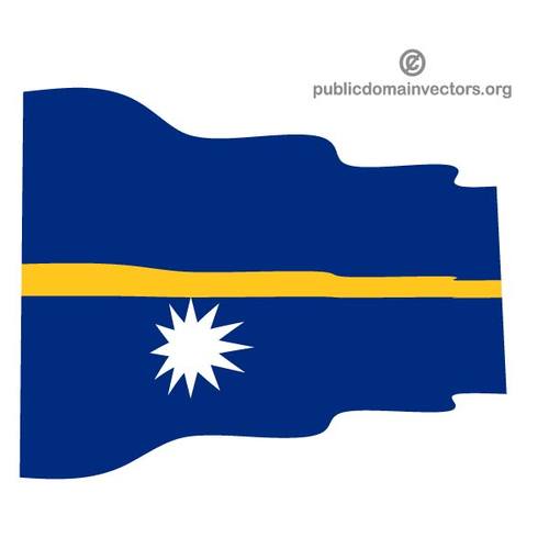 Ondulado bandeira da RepÃºblica de Nauru
