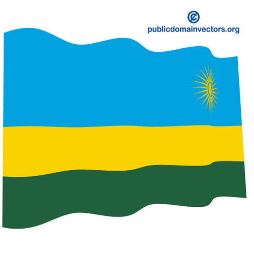 Bendera bergelombang Rwanda