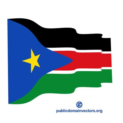 WellenfÃ¶rmige Flagge des SÃ¼dsudan