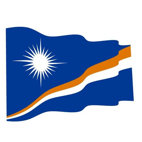 Ondulado bandeira das Ilhas Marshall
